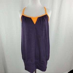 The North Face purple and orange workout top